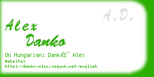 alex danko business card